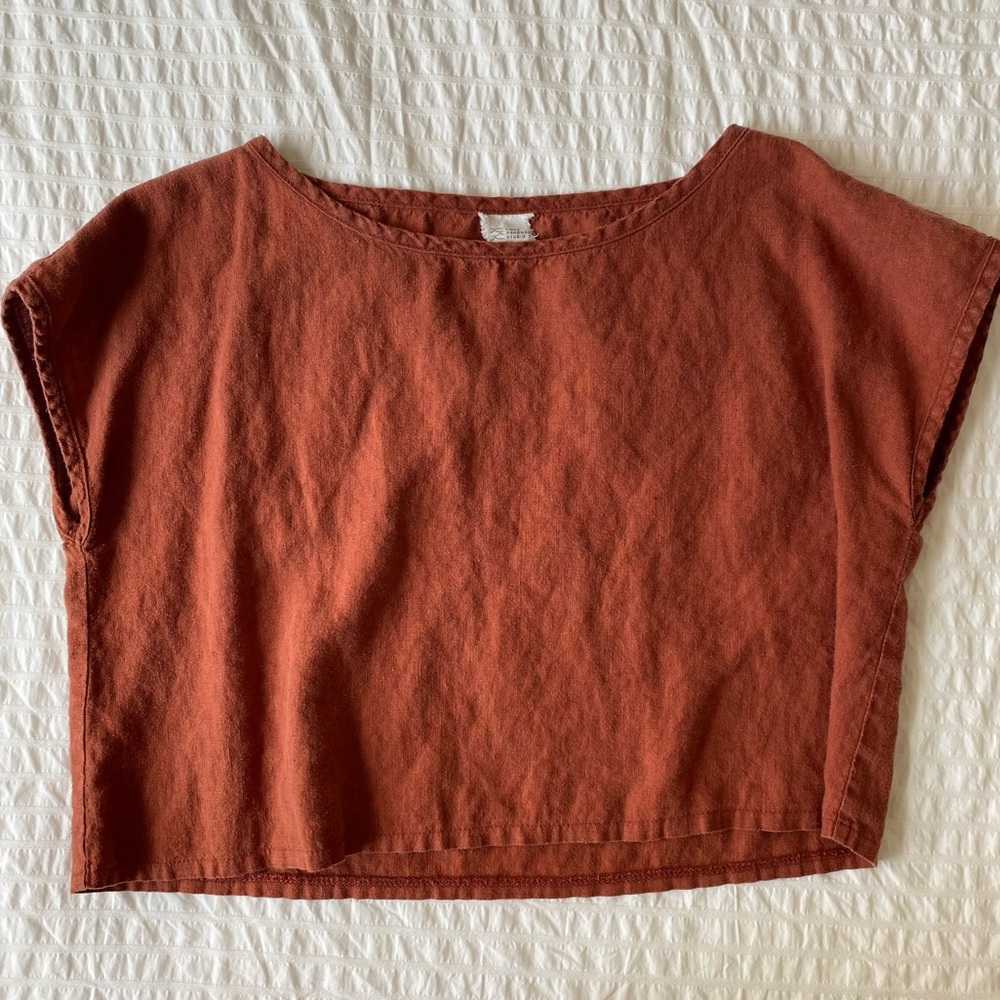 LinenHandmadeStudie Berlin crop in Tobacco